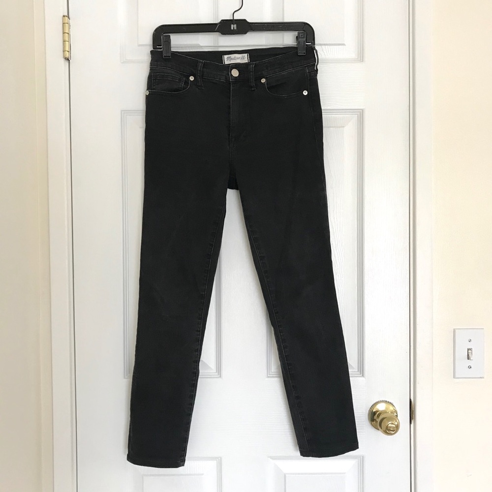 MADEWELL Black distressed skinny jeans